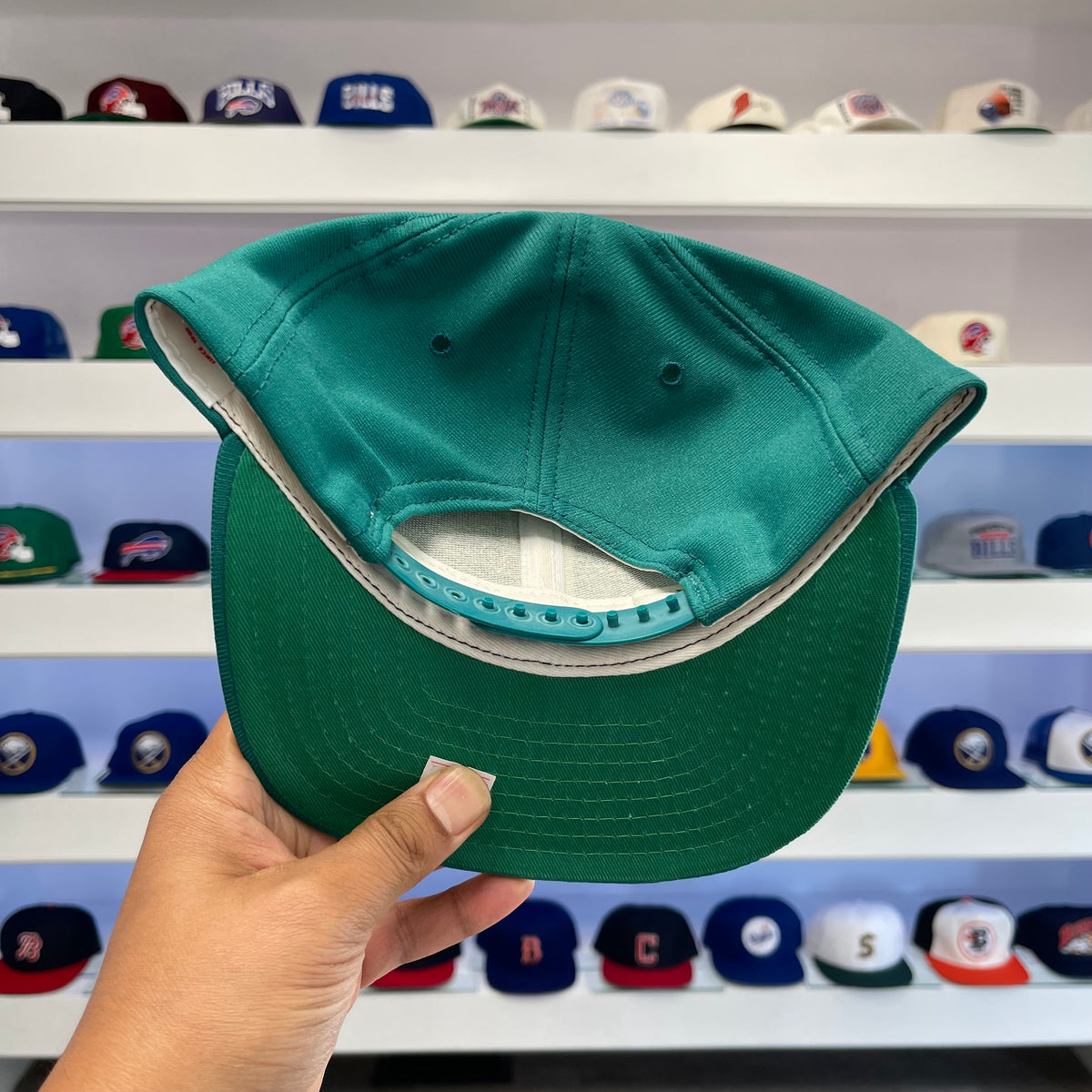 Vintage 1990s Buffalo Bills Teal Wool Snap Back