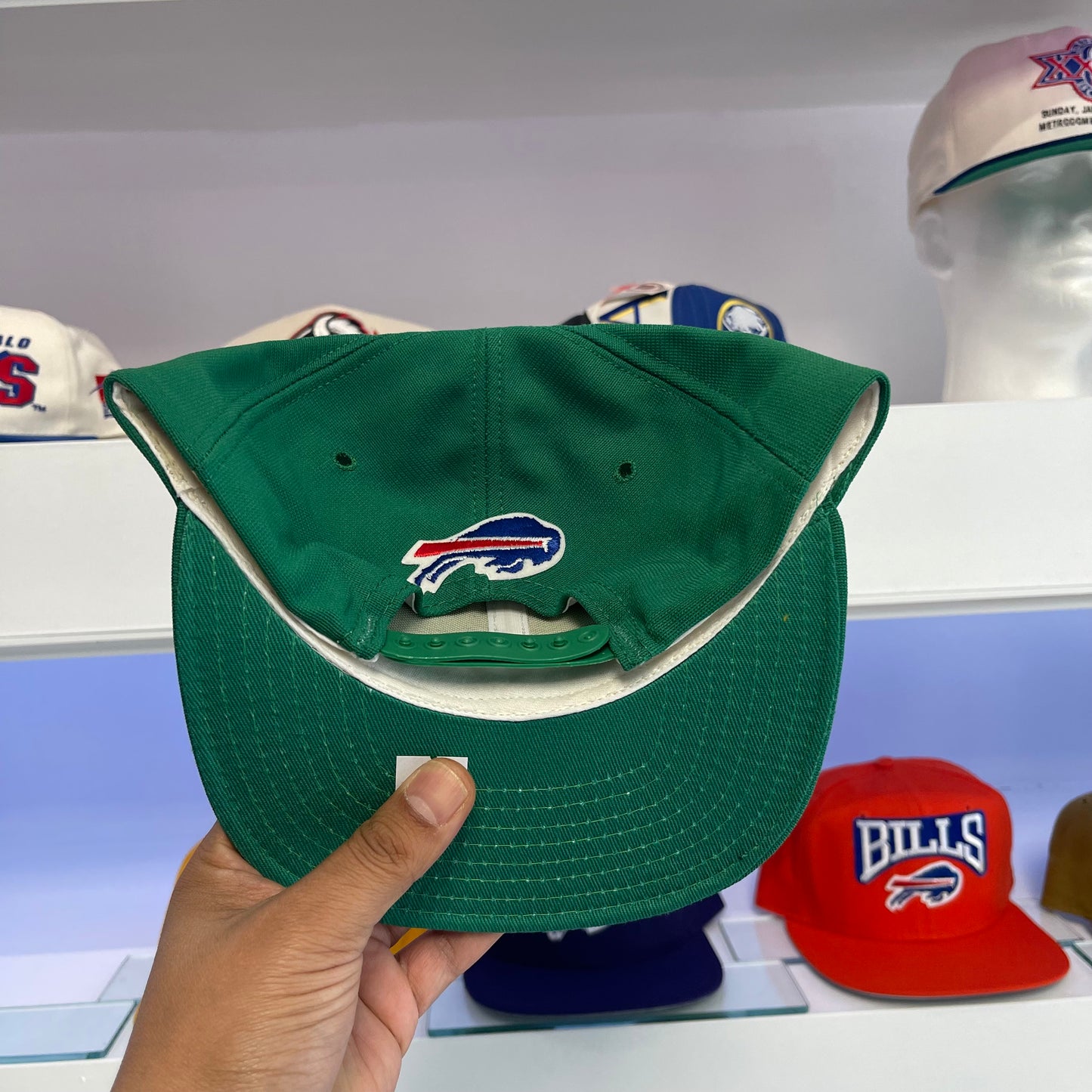 1990s Buffalo Bills Green Wool Snap Back