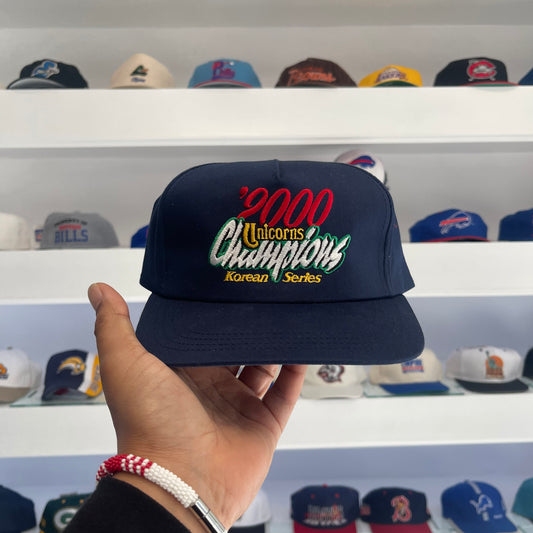 Vintage 1998 Hyundai Unicorns Champions Korean Series Strap Back