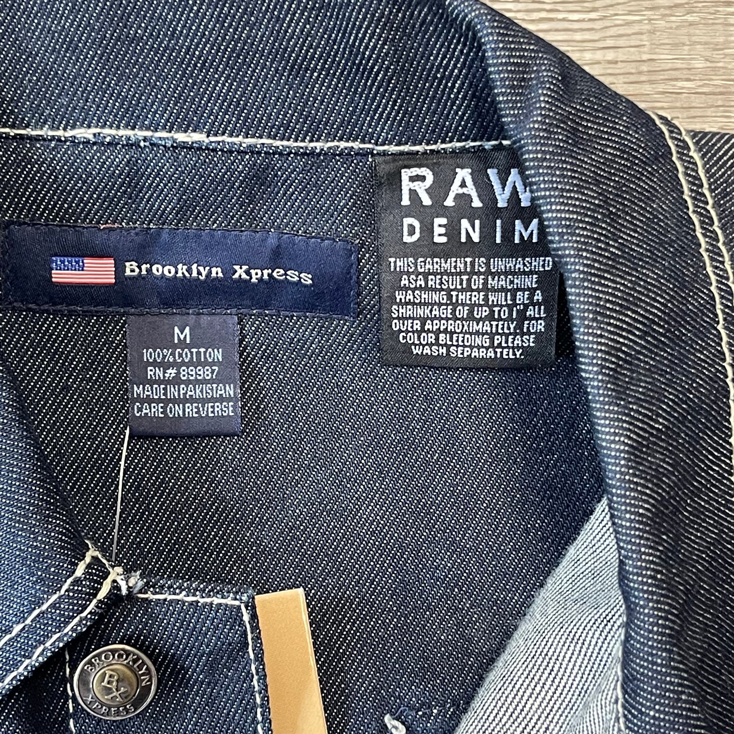 Vintage 2000s Brooklyn Express Denim Jacket Size Medium