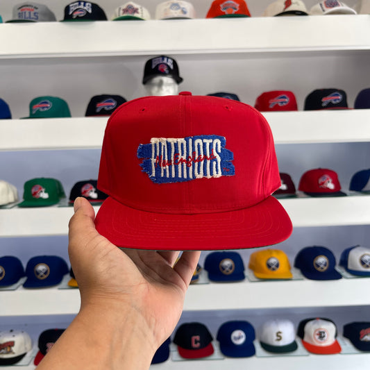 Vintage 1990s NFL New England Patriots Red Wool Snap Back