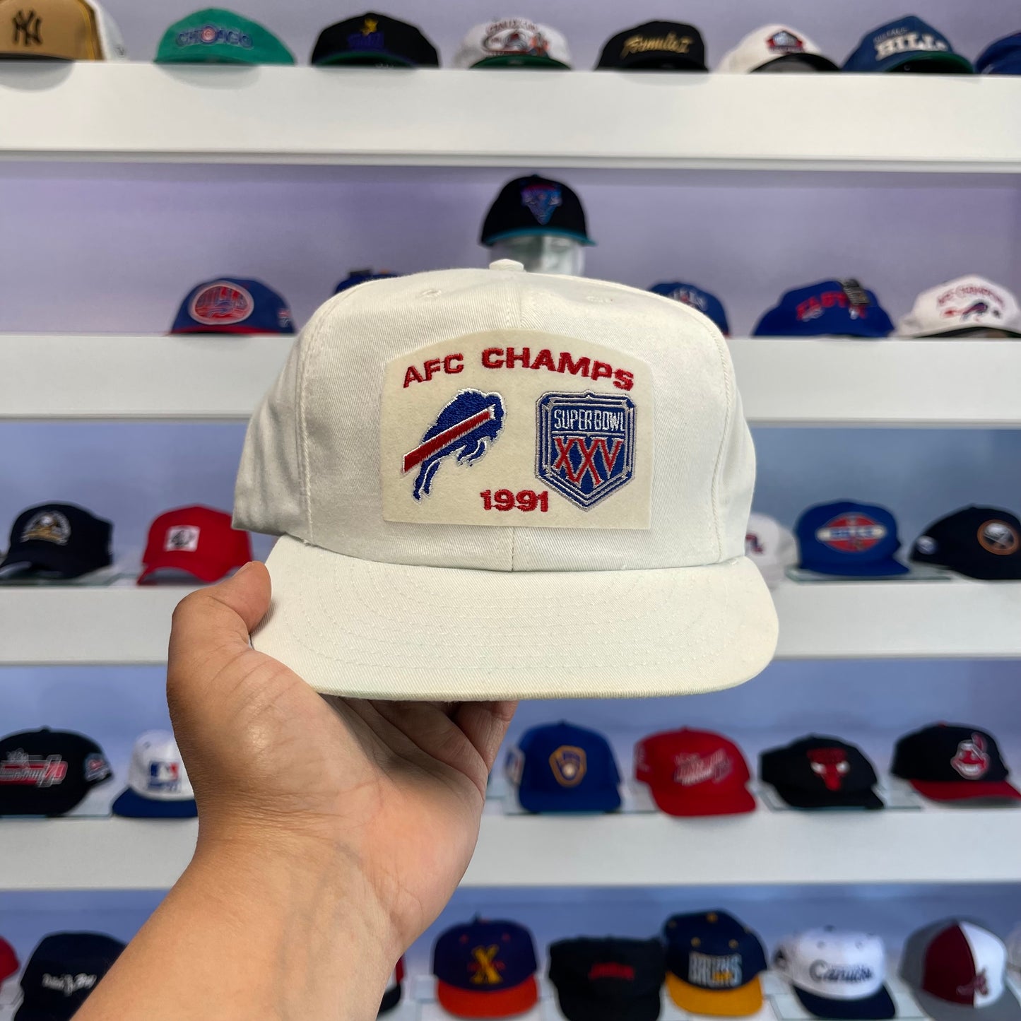 Vintage 1991 Buffalo Bills Vs New York Giants Super Bowl XXV Snap Back