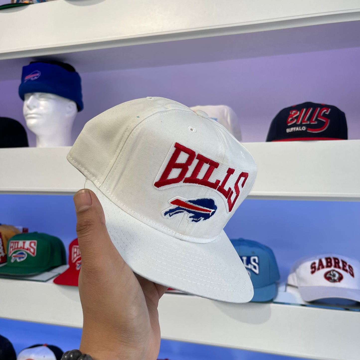 Vintage 1990s NFL Buffalo Bills Black New Era Snap Back