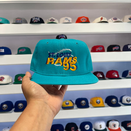 Vintage 1995 St Louis Rams Wool Fitted Size 7 1/4