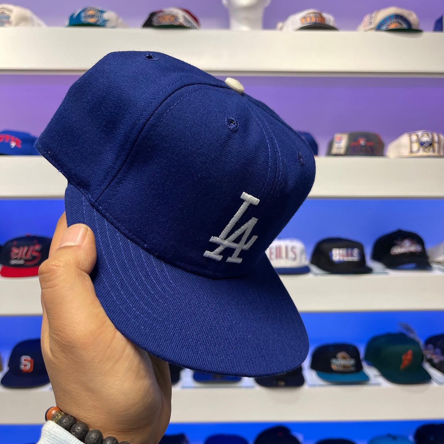 Vintage MLB Los Angeles Dodgers New Era Wool Fitted Size 7