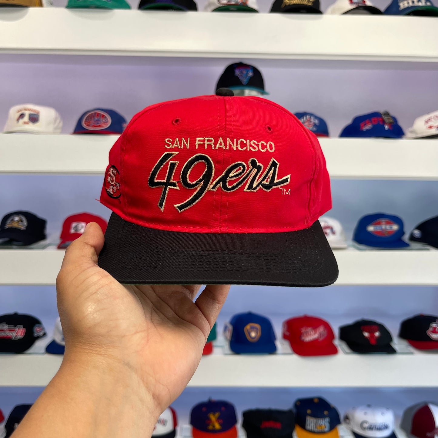 Vintage 1990s NFL San Francisco 49ers Sports Specialties Script Snap Back