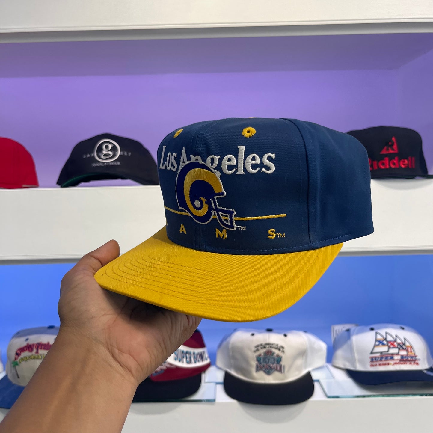 Vintage 1990s Los Angeles Rams Twill Snap Back