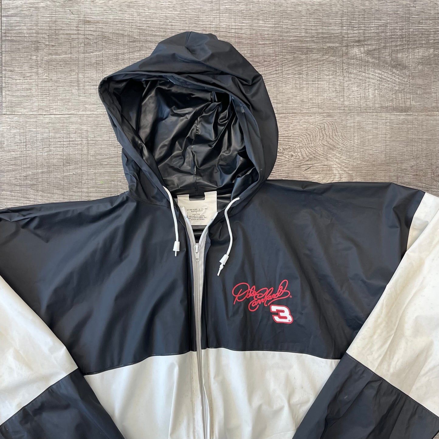 Vintage 1990s Dale Earnhardt Sr. NASCAR Rain Coat Size Large