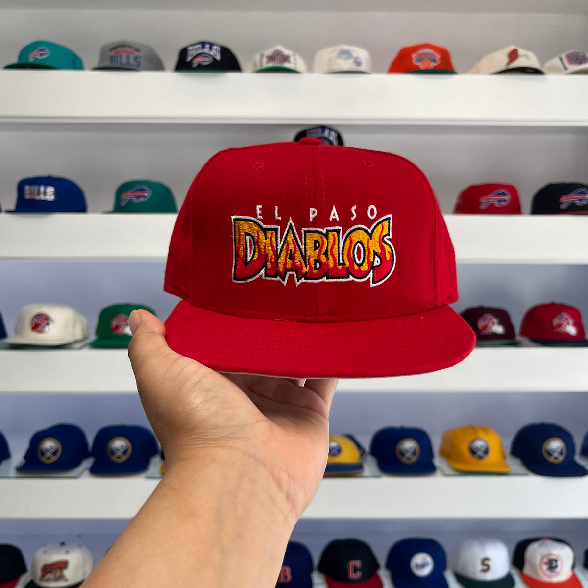 Vintage 1990s MiLB El Paso Diablos Wool Fitted Sizs 7 3/8