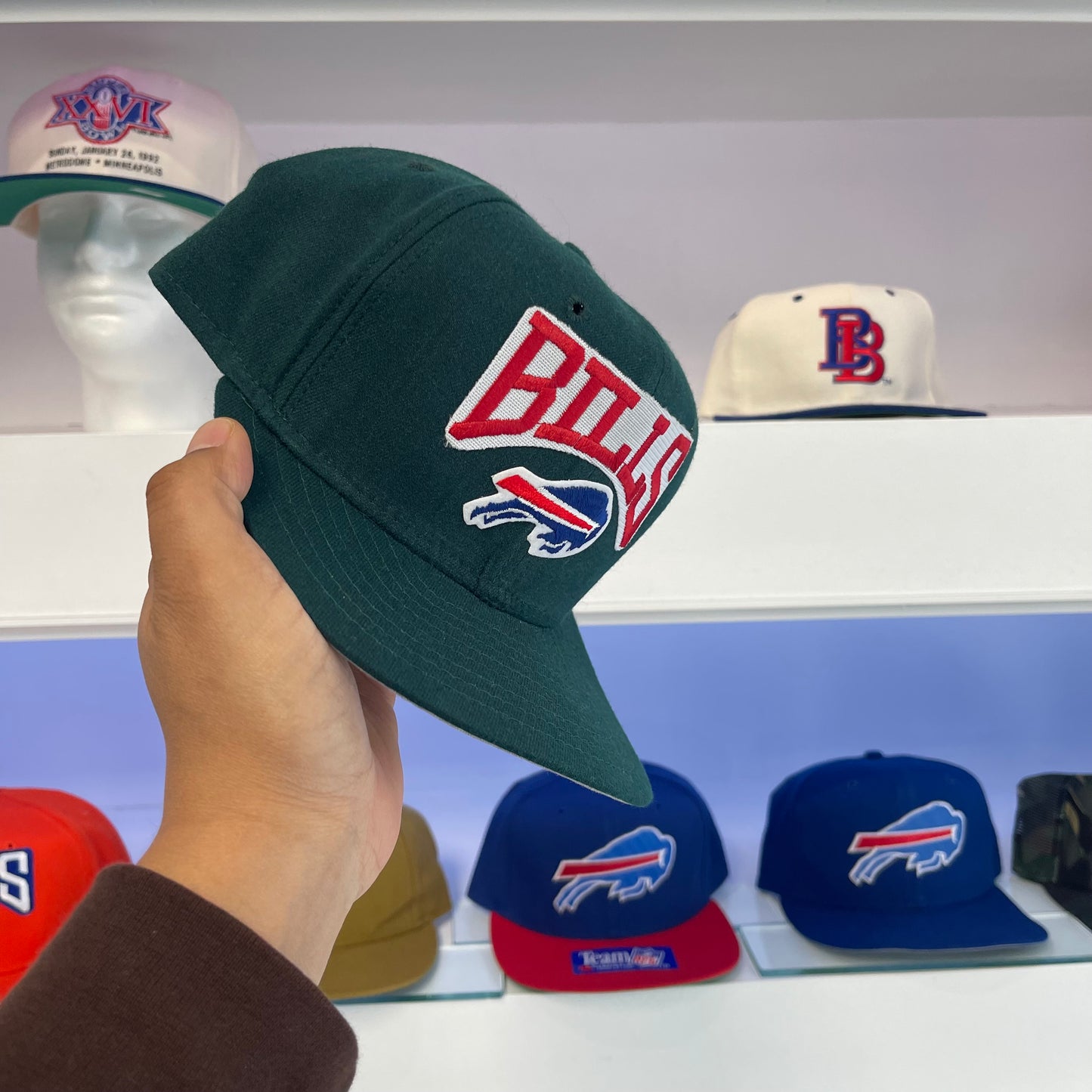 1990s Buffalo Bills Forest Green Wool Snap Back