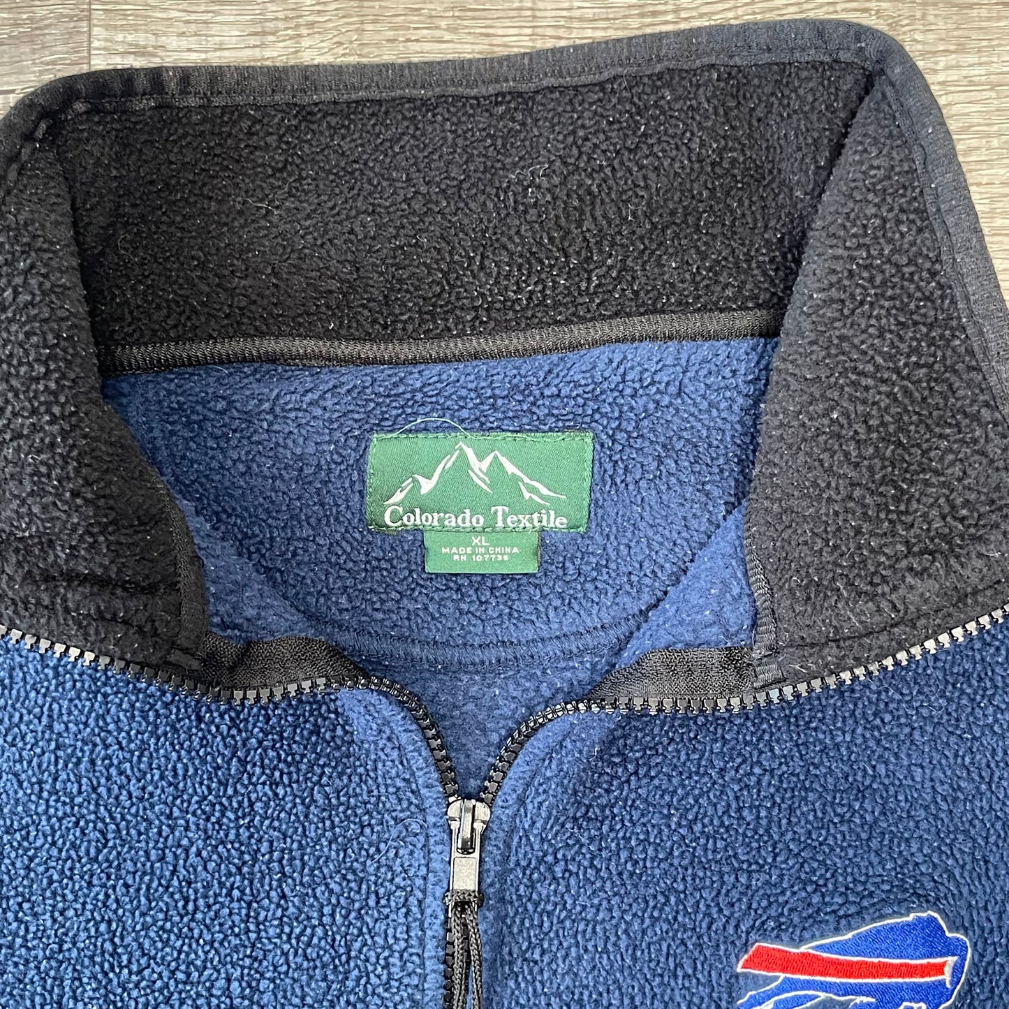 Vintage Buffalo Bills Fleece Jacket Size XL 24x27.5