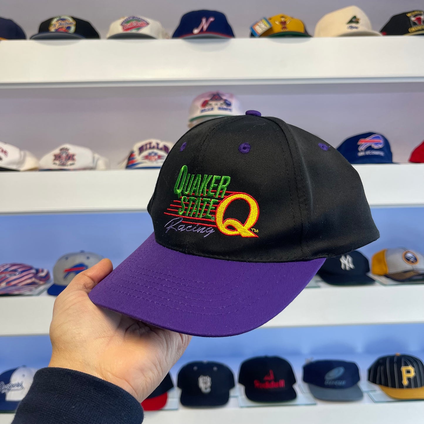 Vintage 1990s Quaker State Racing Twill Snap Back