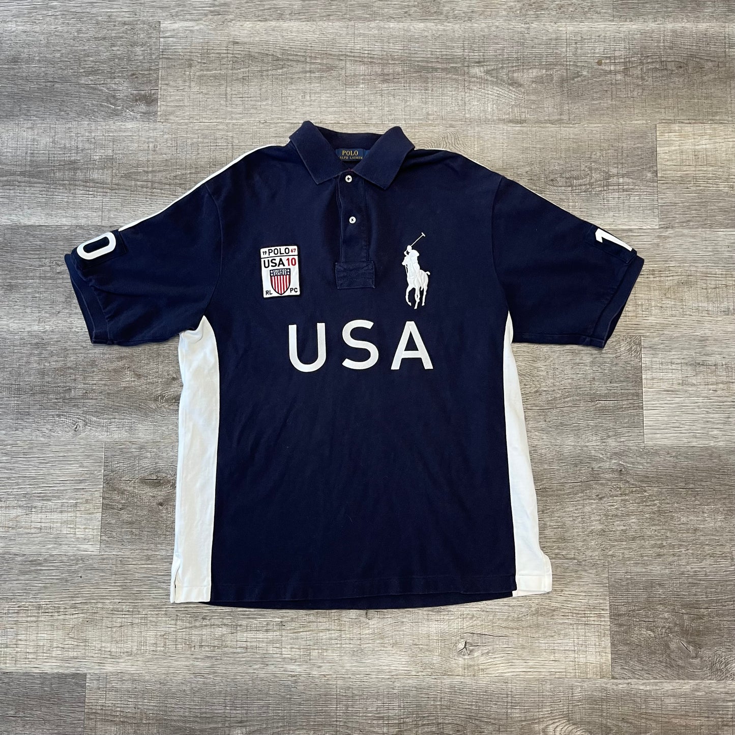 Vintage Polo Ralph Lauren Chief Keef USA Polo Shirt Size Large