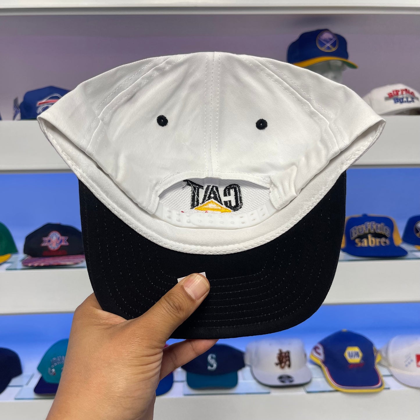 Vintage NASCAR CAT Racing Snap Back Dead Stock New