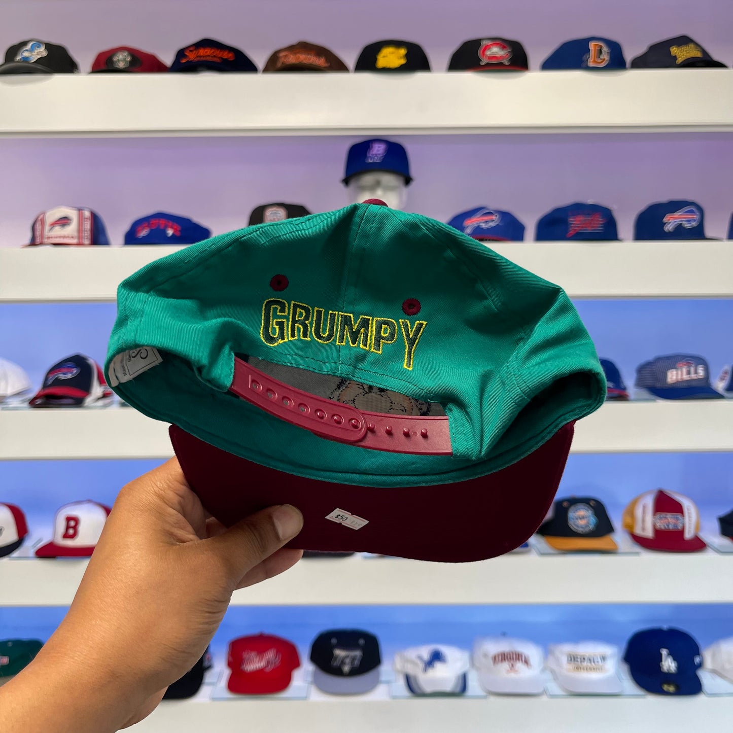 Vintage Grumpy Snow White Twill Snap Back