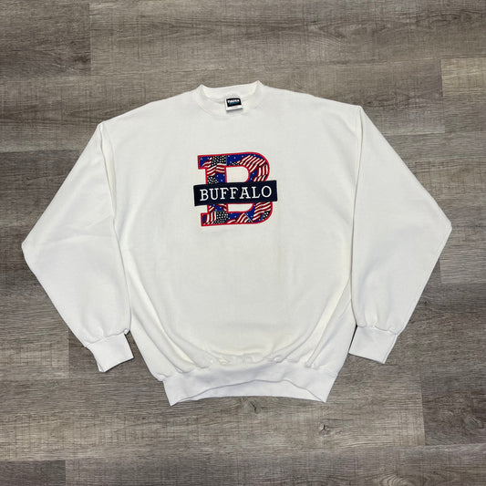 Vintage 1990s Buffalo Sweatshirt Crew Neck XL