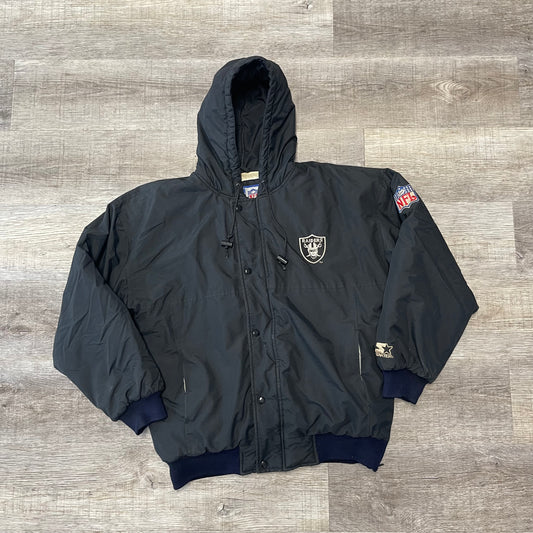 1990s Raiders Starter Parka Jacket Size Medium