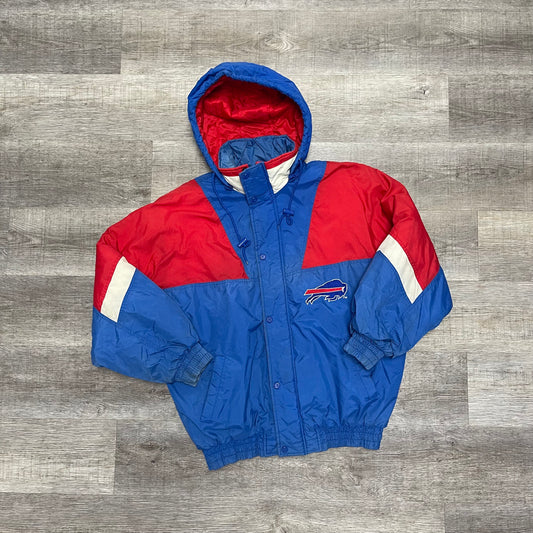 Vintage 1990s NFL Buffalo Bills Chalk Line Winter Jacket Size Large