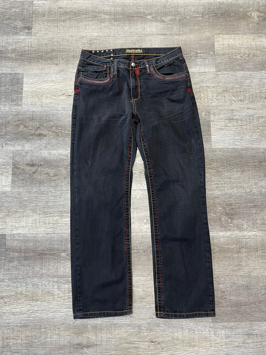 Vintage 2000s Akademiks Black Jeans Oversized Size 36x46