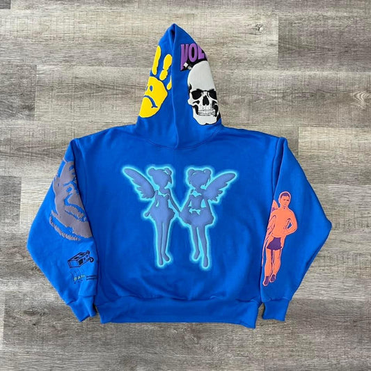 Drake FATD Blue Hoodie Size L Blue For All The Dogs Big As The What Tour Merch