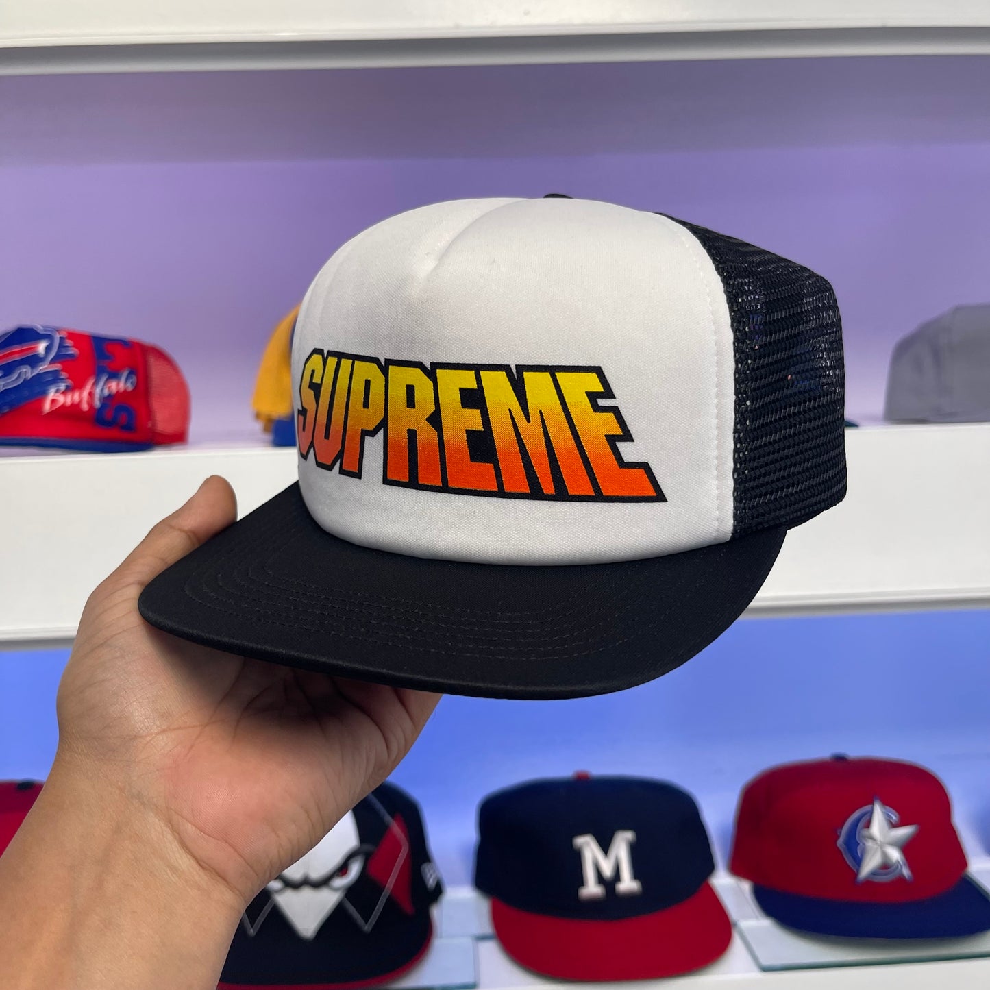 Supreme Gradient Mesh Back Black 5-Panel