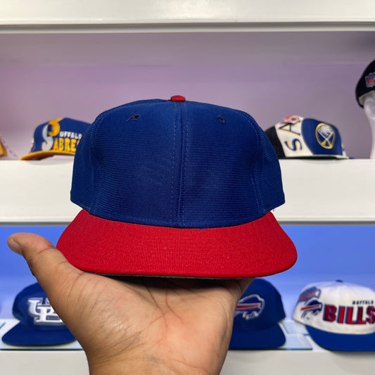 1990s Blank Twill Snap Back Blue Red Brim