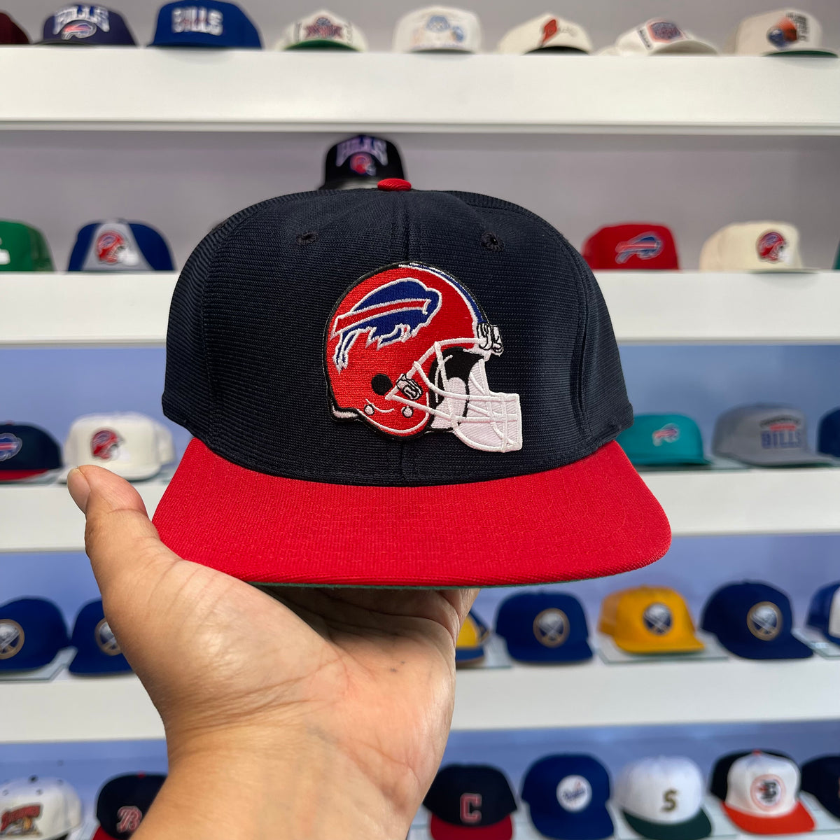 Vintage 1990s Buffalo Bills Red Helmet Snap Back