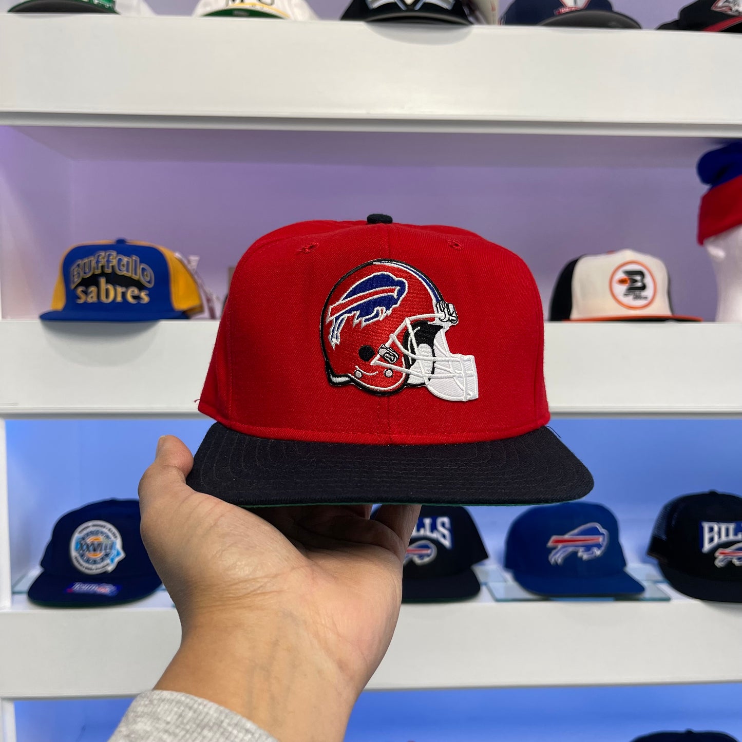 Vintage Buffalo Bills Red Wool New Era Snap Back