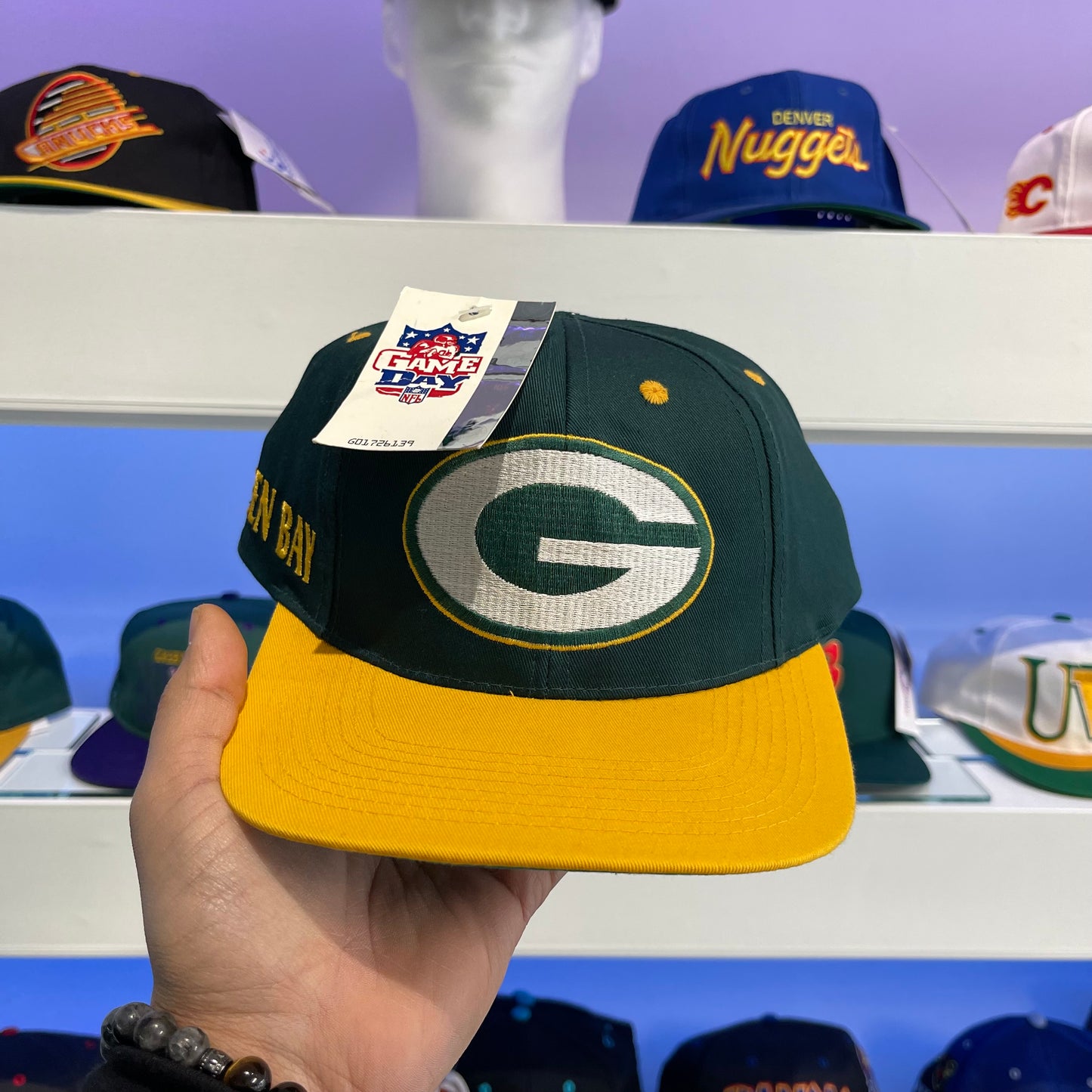 Vintage 1990s NFL Green Bay Packers Twill Snap Back Dead Stock New