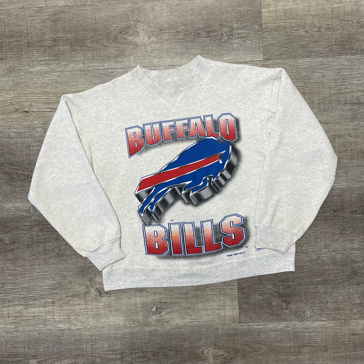 Vintage 1990s Buffalo Bills Trench Sweatshirt Size Large