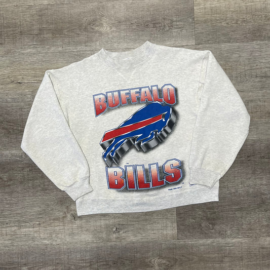 Vintage 1990s Buffalo Bills Trench Sweatshirt Size Large