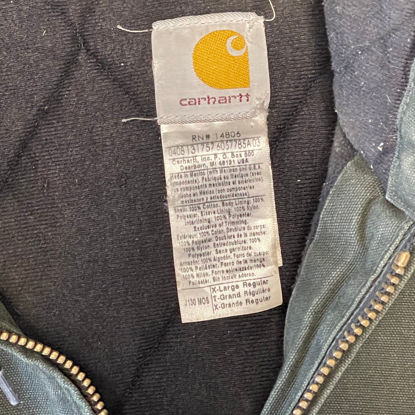 Vintage Y2K Carhartt Jacket with Hood Size XL