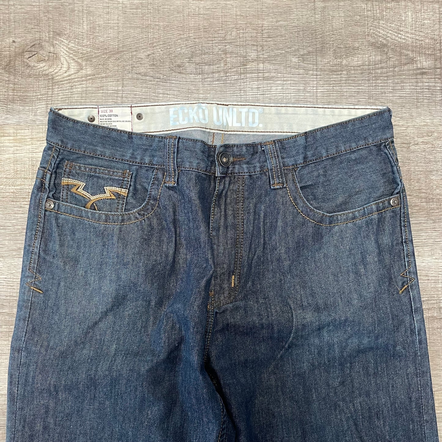 Vintage Y2K Ecko Unltd. Denim Blue Jeans Size 38x44