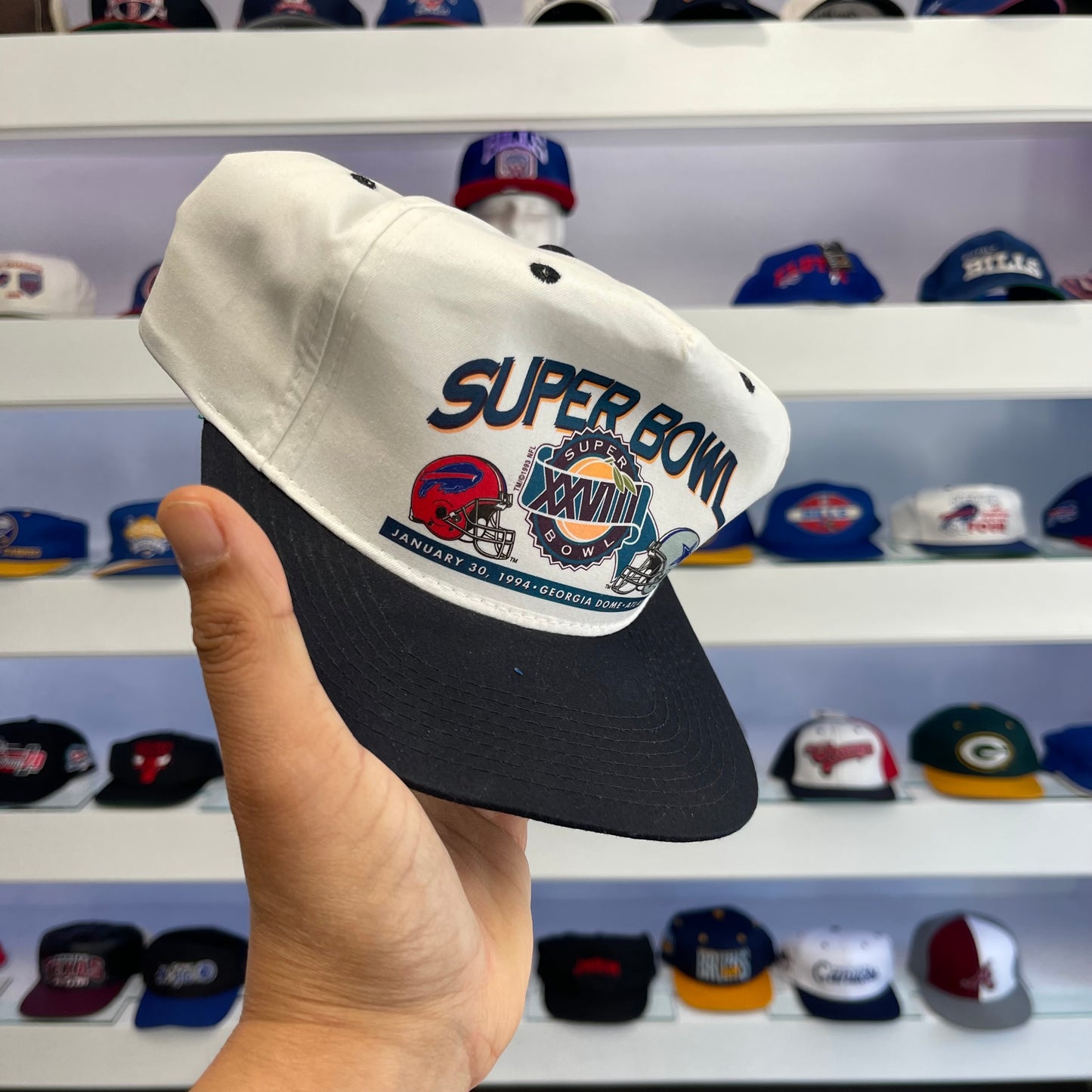 Vintage 1994 Buffalo Bills Vs Dallas Cowboys Super Bowl XXVIII Snap Back