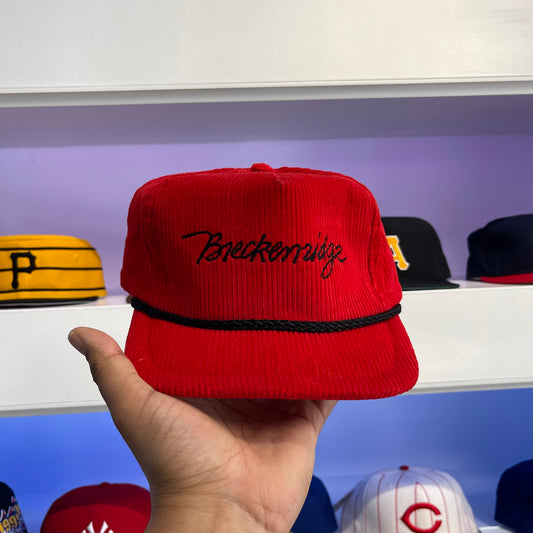 Vintage 80s Breckinridge Red Corduroy Snap Back