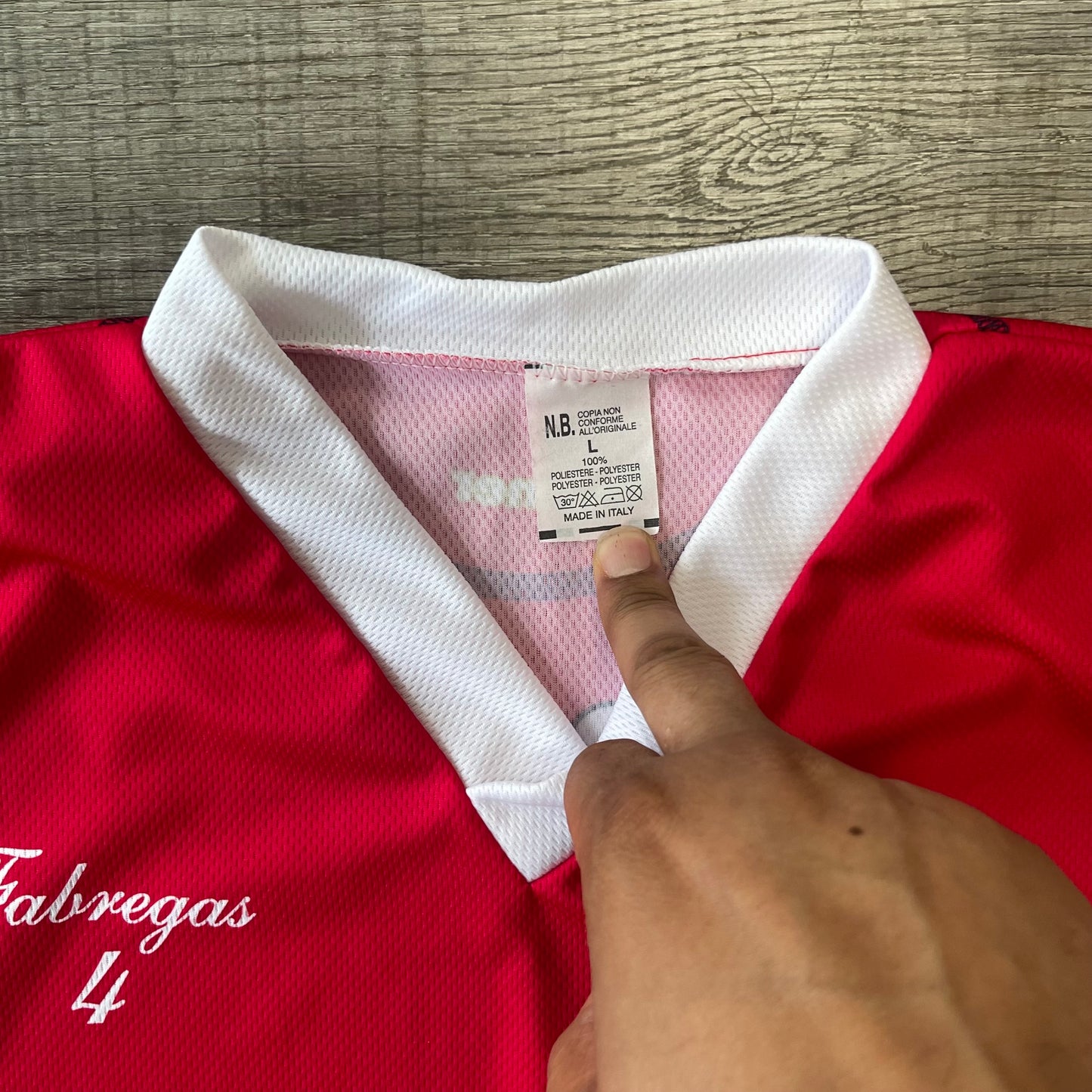Vintage Cesc Fabregas Fly Emeritas Soccer Gunner Jersey Size Large