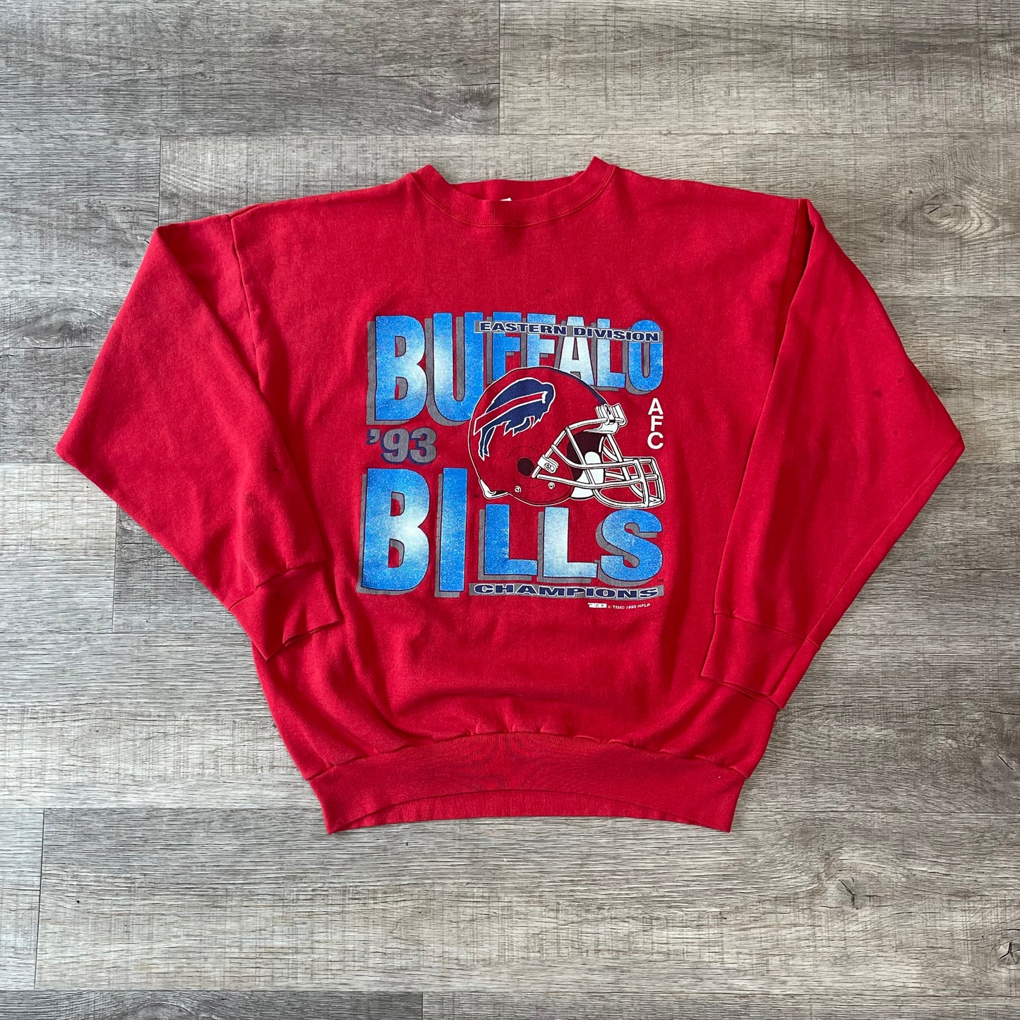 Vintage 1993 Buffalo Bills Red Sweatshirt Size XL 23x27