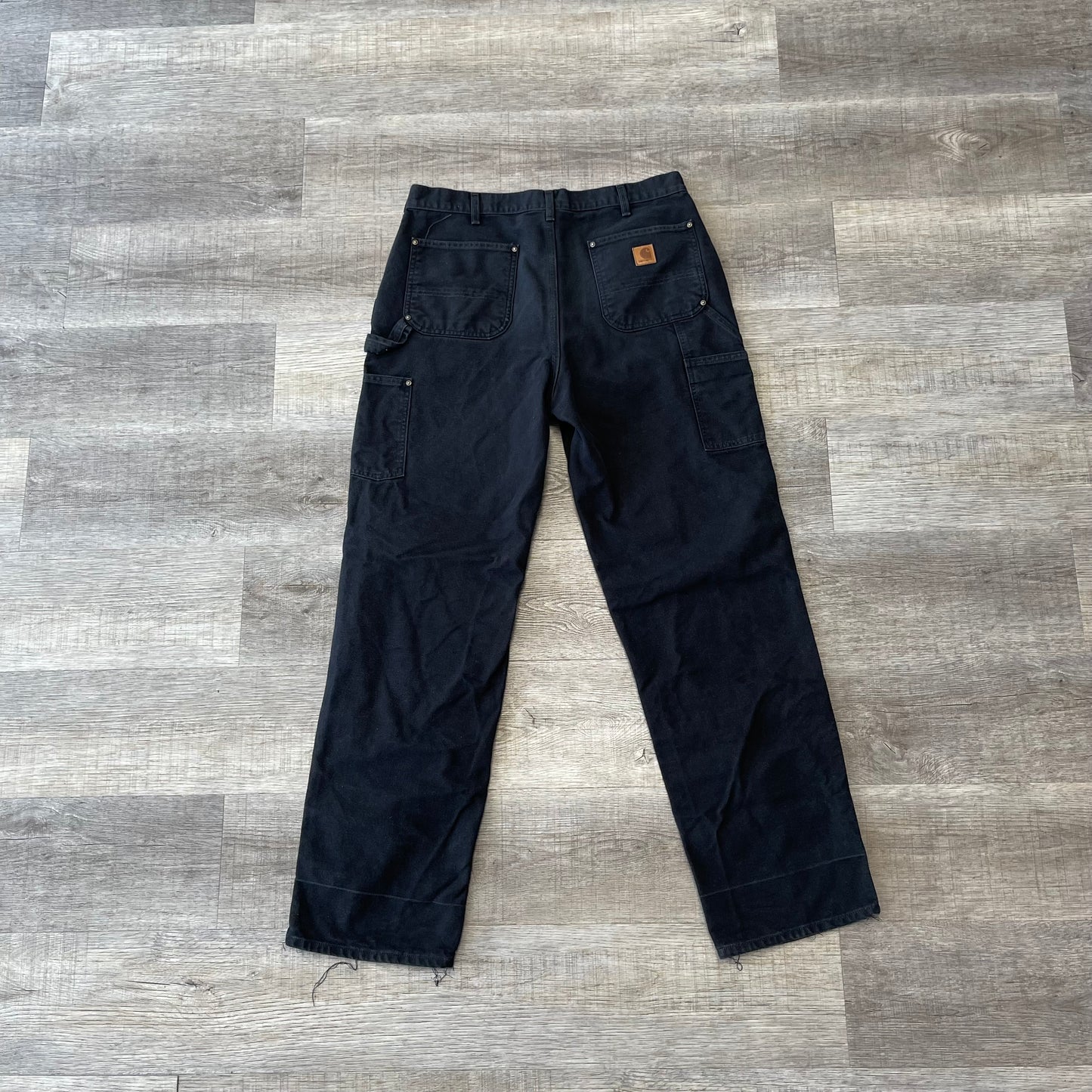 1990s Carhartt Black Double Knees Denim Jeans 36x34