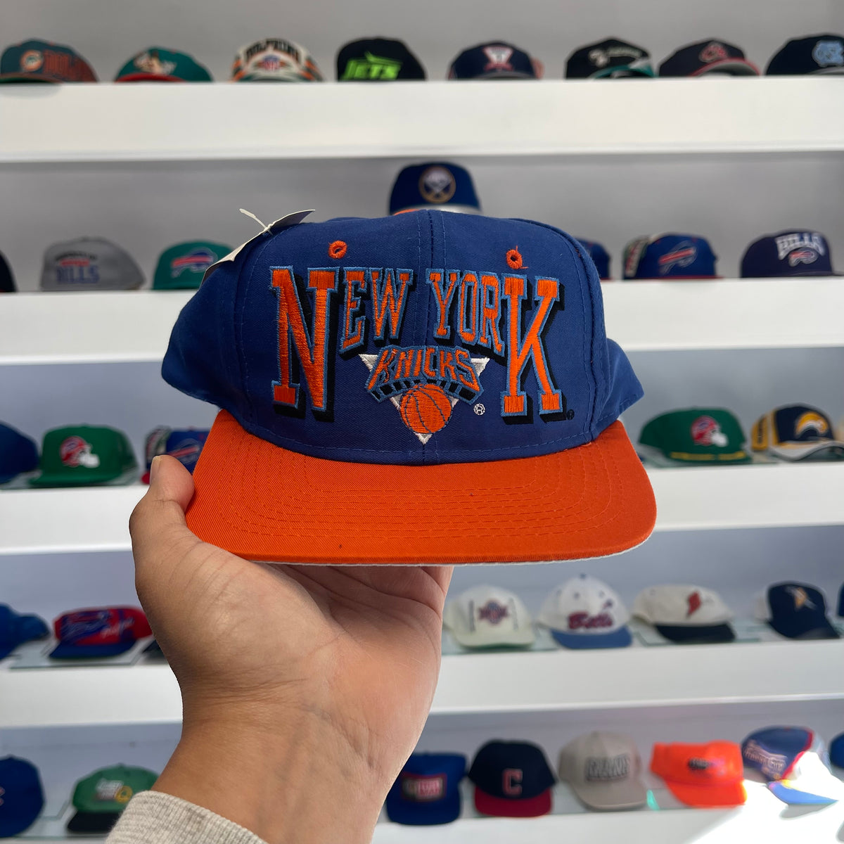 Vintage 1990s NBA New York Knicks Twill Snap Back Dead Stock New
