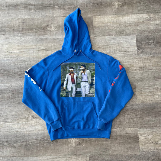 Benny the Butcher Plugs I Met Hoodie Blue Hoodie Size Medium Griselda