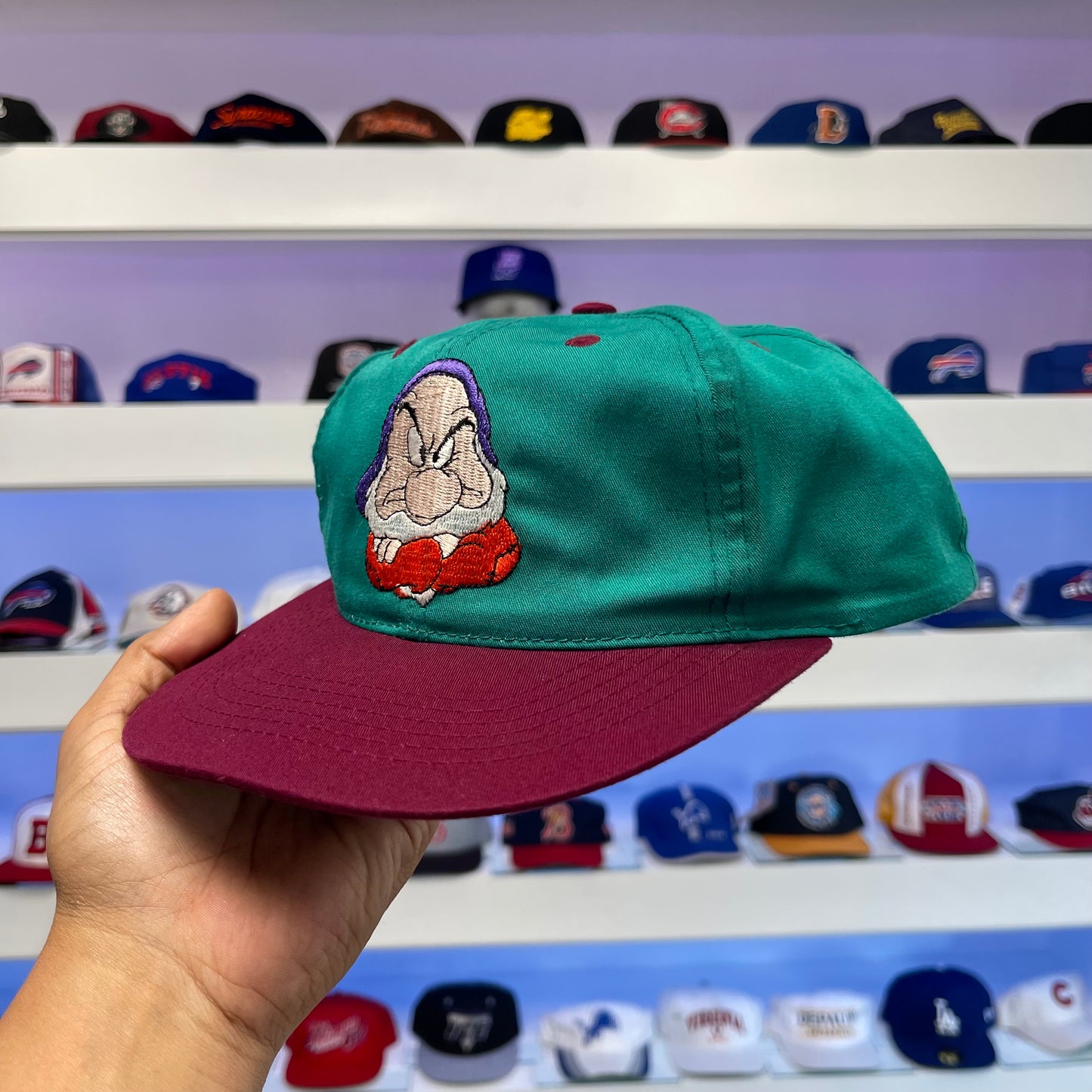 Vintage Grumpy Snow White Twill Snap Back