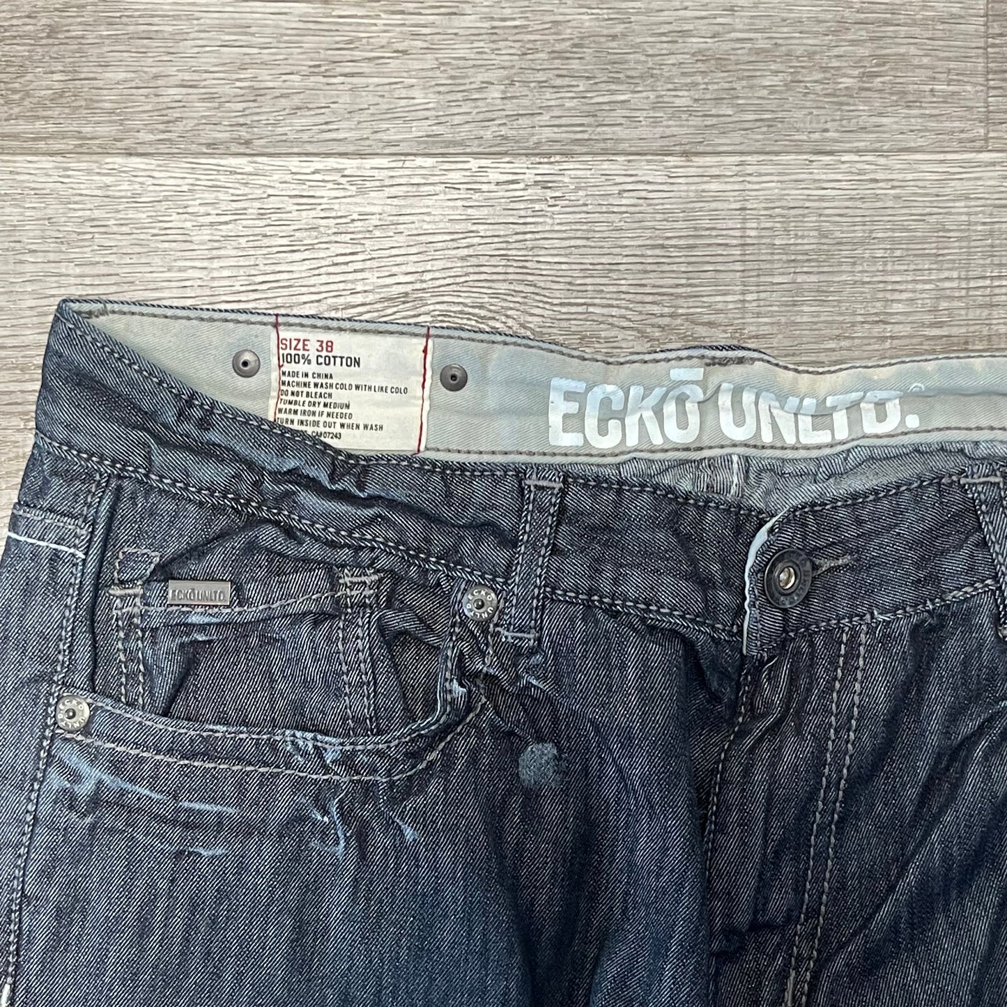 Vintage Y2K Ecko Unltd. Denim Blue Jeans Size 38x42