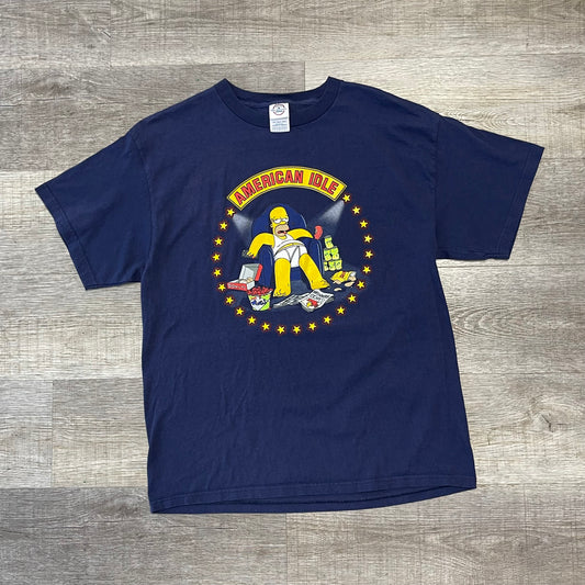 Vintage 1990s Homer Simpson American Idle Shirt Size Large