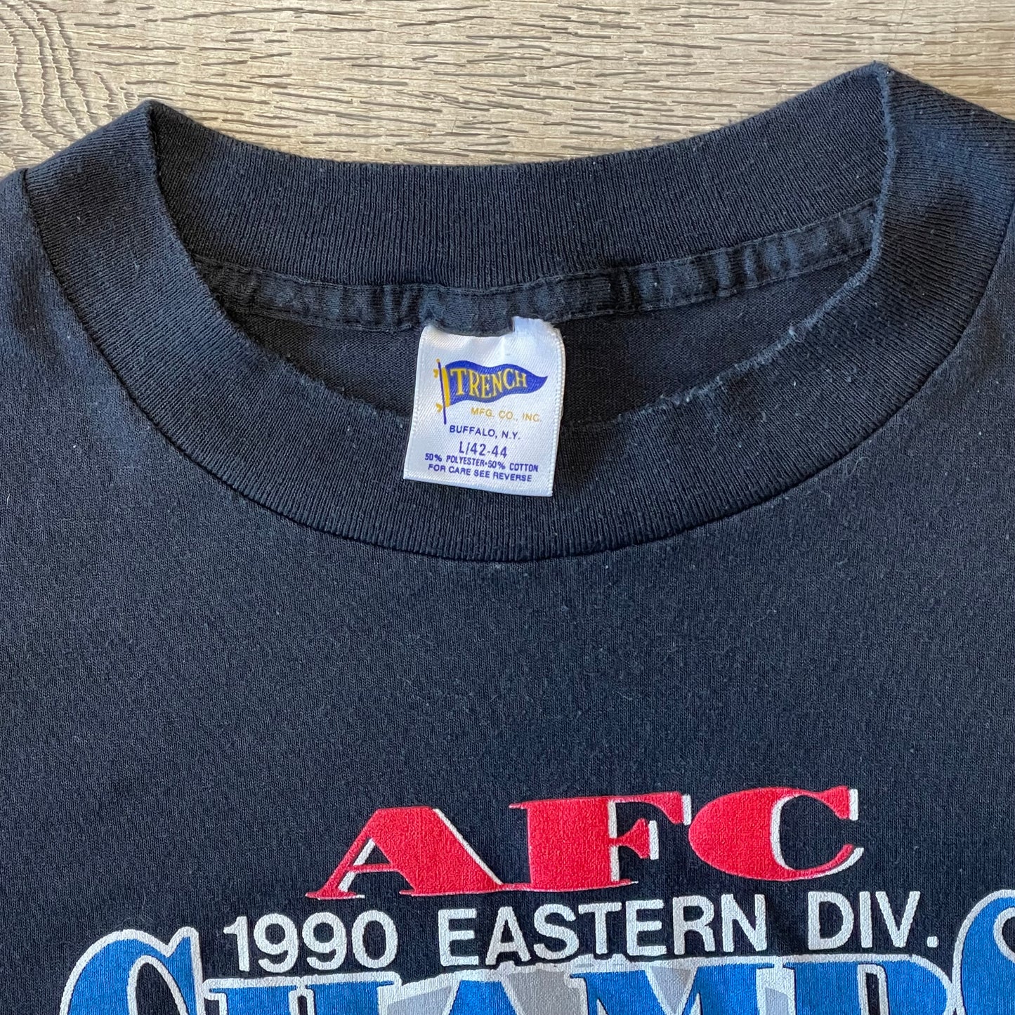 Vintage 1990 AFC Eastern Division Champs Shirt Size Large