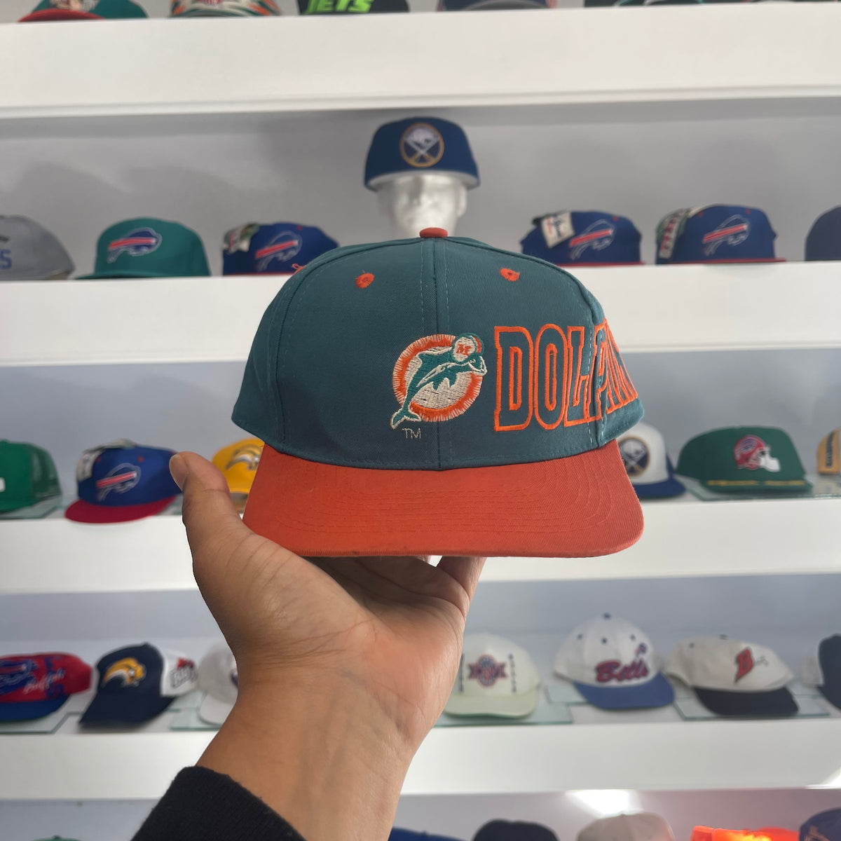 Vintage 1990s Miami Dolphins Twill Snap Back