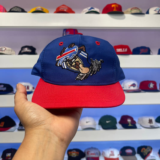 Vintage 1990s Buffalo Bills Tasmanian Devil Looney Tunes Twill Snap Back