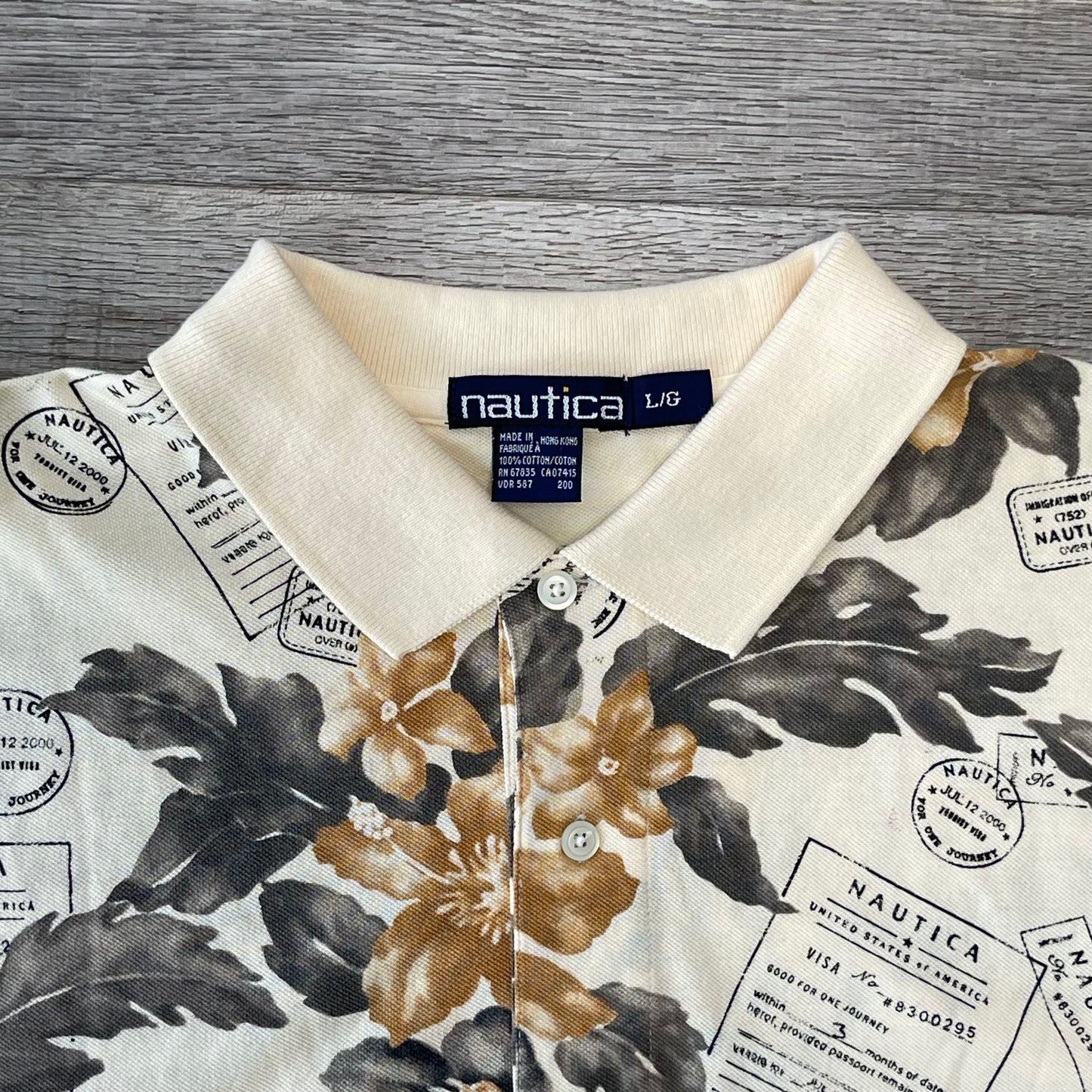 Vintage Nautica Polo Shirt Size Large