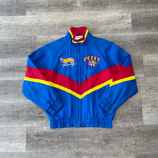 Vintage 1990s NASCAR Kyle Petty Hot Wheels Jacket Size Medium