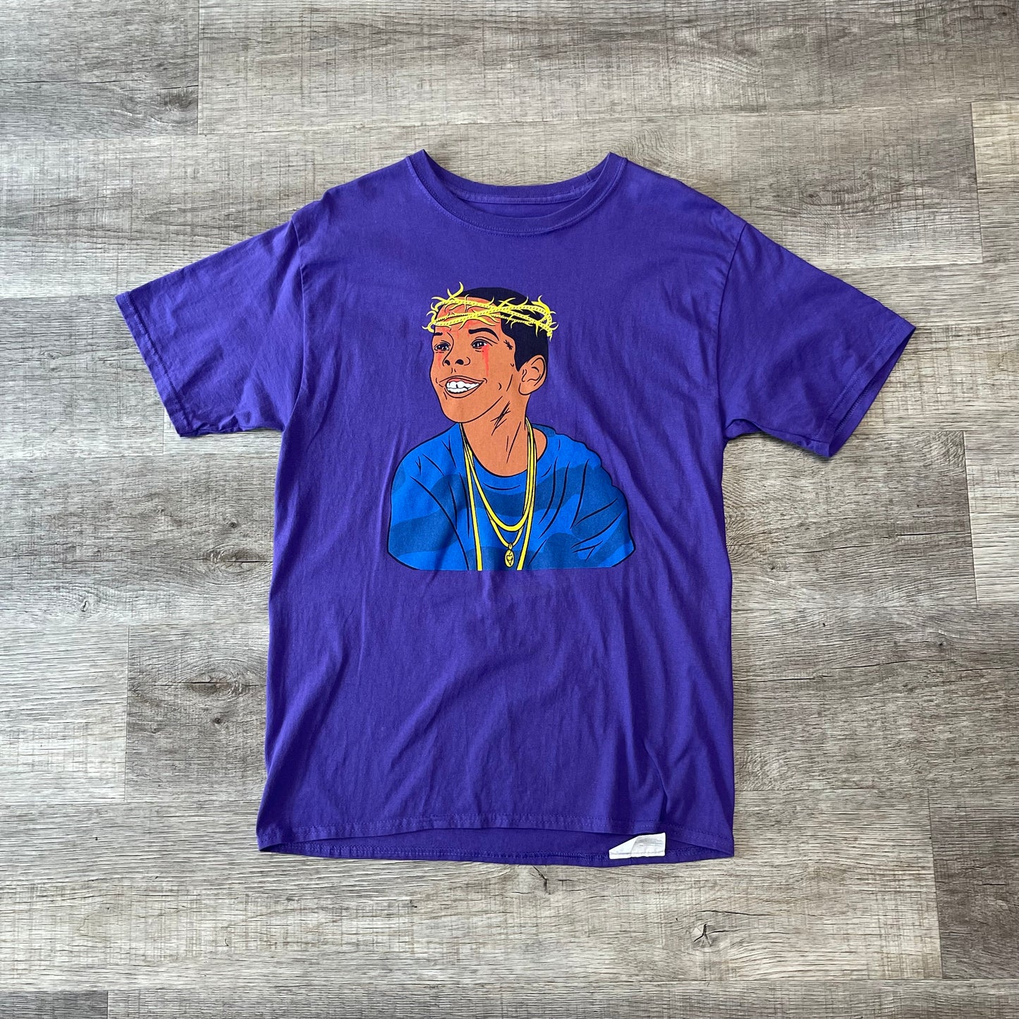 Westside Gunn Flygod Mystery  Purple Champion T Shirt Shirt Size Medium