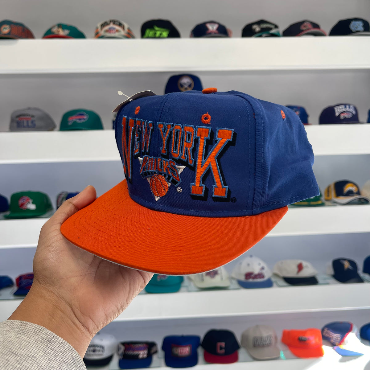 Vintage 1990s NBA New York Knicks Twill Snap Back Dead Stock New
